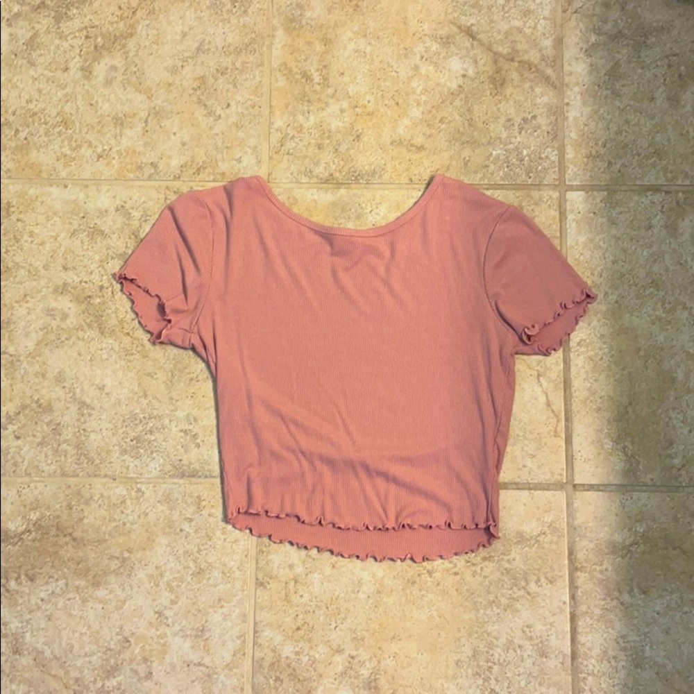light pink crop top
